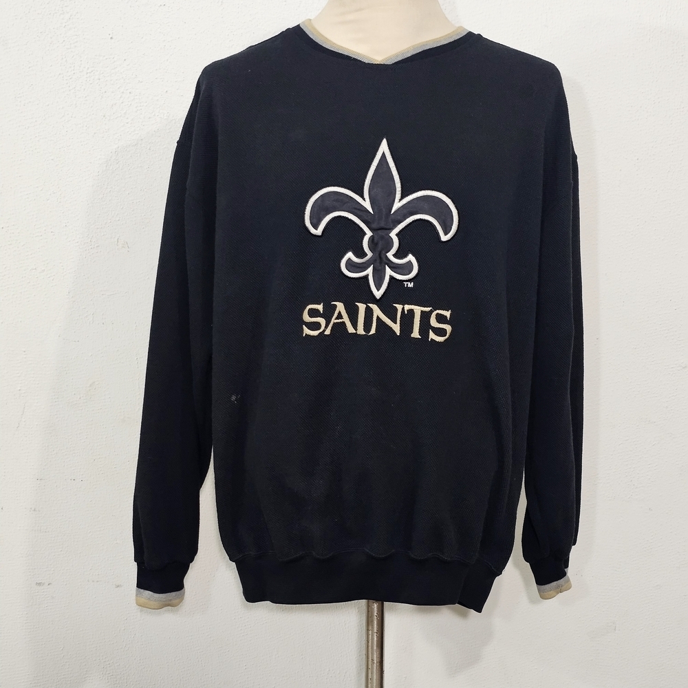 Vintage Starter Sweatshirt Mens XL New Orleans Saints NFL Embroidere Sport Retro